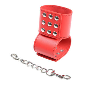 RED HANDCUFFS WITH SNAP CLOSURE