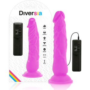 FLEXIBLE VIBRATING DILDO PURPLE 21 CM -O- 4.9 CM