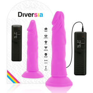 FLEXIBLE VIBRATING DILDO PURPLE 23 CM -O- 4.3 CM