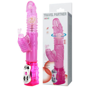 TRAVEL PARTNER UP & DOWN ROTATOR RABBIT PINK