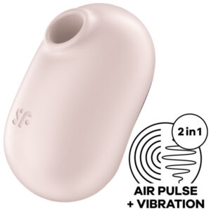 PRO TO GO 2 DOUBLE AIR PULSE STIMULATOR & VIBRATOR BEIGE