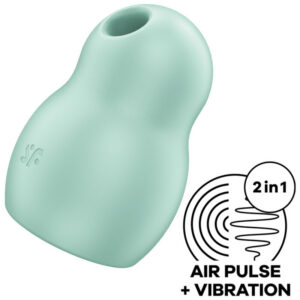 PRO TO GO 1 DOUBLE AIR PULSE STIMULATOR & VIBRATOR GREEN