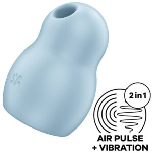 PRO TO GO 1 DOUBLE AIR PULSE STIMULATOR & VIBRATOR BLUE