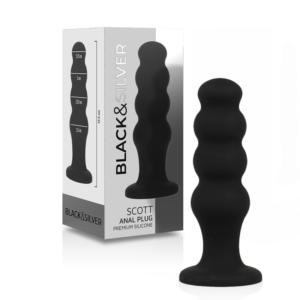 SCOTT PREMIUM SILICONE ANAL PLUG BLACK