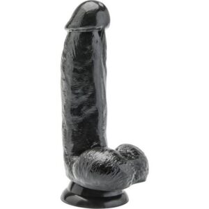 DILDO 12 CM WITH BALLS BLACK