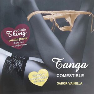 WAFER THONG AND 2 NIPPLE PADS GIRL VANILLA FLAVOR /es/pt/en/fr/it/