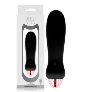 RECHARGEABLE VIBRATOR FIVE BLACK 7 SPEEDS