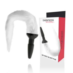 SILICONE ANAL PLUG WITH WHITE TAIL