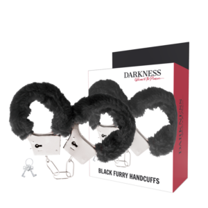 BLACK LINED METAL HANDCUFFS