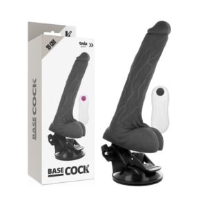 REALISTIC VIBRATOR REMOTE CONTROL BLACK 19 CM -O- 4 CM
