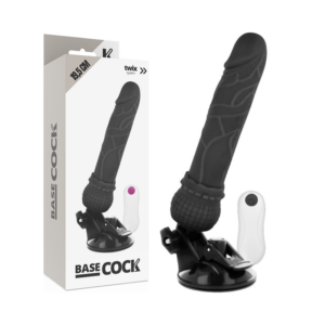 REALISTIC VIBRATOR REMOTE CONTROL BLACK 19.5 CM -O- 4 CM
