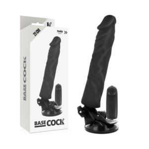 REALISTIC VIBRATOR REMOTE CONTROL BLACK 21 CM -O- 4 CM