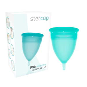 FDA SILICONE MENSTRUAL CUP AQUAMARINE SIZE L