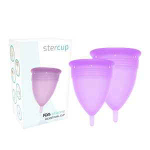 FDA SILICONE MENSTRUAL CUP PACK SIZE S + L LILAC