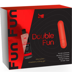 DOUBLE FUN KIT WITH VIBRATING BULLET AND STRAWBERRY MASSAGE GEL