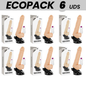 BASECOCK REALISTIC VIBRATOR REMOTE CONTROL NATURAL WITH TESTICLES 19.5 CM -O- 4 CM