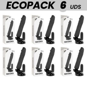 BASECOCK REALISTIC VIBRATOR REMOTE CONTROL BLACK 20 CM -O- 4 CM