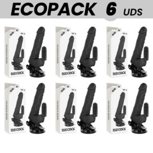 BASECOCK REALISTIC VIBRATOR REMOTE CONTROL BLACK 18.5 CM -O- 4CM