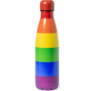 METALLIC HOT WATER HEATER WITH THE LGBT FLAG