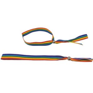 LGBT FLAG SILVER BALL BRACELET