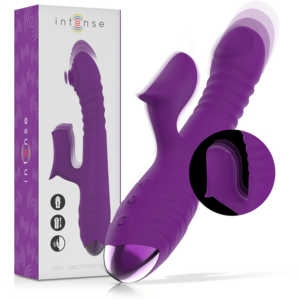 IGGY MULTIFUNCTION RECHARGEABLE VIBRATOR UP & DOWN WITH CLITORAL STIMULATOR PURPLE