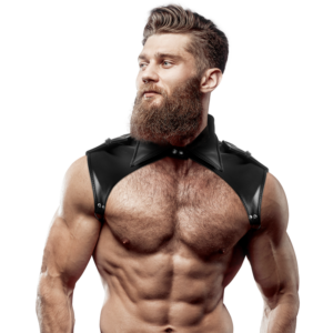 MENS BRIGADE ADJUSTABLE ECO-LEATHER NECK HARNESS