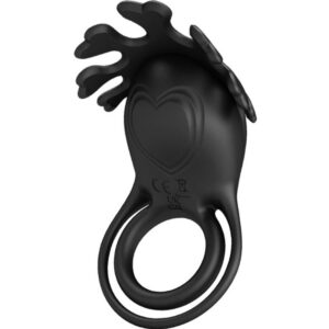 RUBEN VIBRATOR RING 7 VIBRATIONS BLACK SILICONE