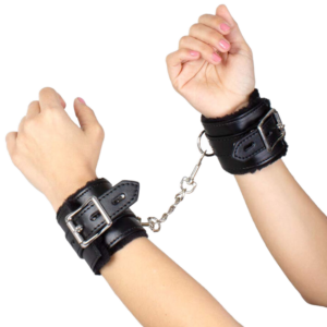 BLACK BONDAGE HANDCUFFS BDSM COLLECTION