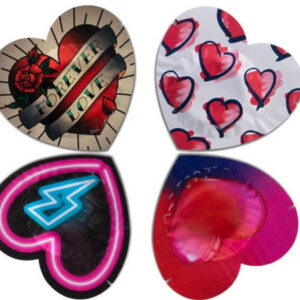 CONDOMS RED HEART SHAPE BAG 144 UNITS