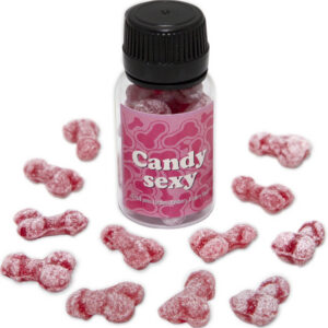 CANDY SEXY JAR OF 12 STRAWBERRY-CHERRY FLAVOR GUMMIES