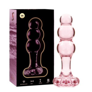 MODEL 1 ANAL PLUG BOROSILICATE GLASS PINK 10.5 CM -O- 3 CM