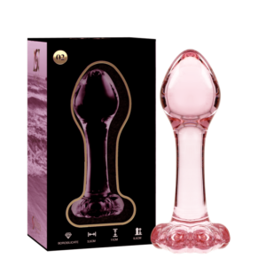 MODEL 2 ANAL PLUG BOROSILICATE GLASS PINK 11 CM -O- 3.5 CM