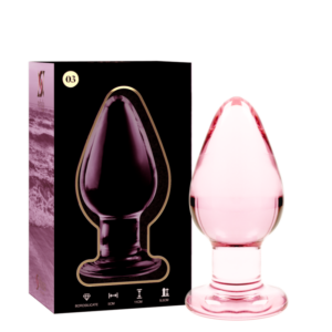 MODEL 3 ANAL PLUG BOROSILICATE GLASS PINK 11 CM -O- 5 CM