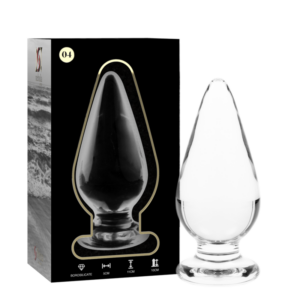 MODEL 4 ANAL PLUG BOROSILICATE GLASS CLEAR 11 CM -O- 5 CM