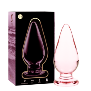 MODEL 4 ANAL PLUG BOROSILICATE GLASS PINK 11 CM -O- 5 CM