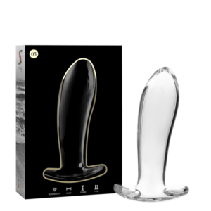 MODEL 5 ANAL PLUG BOROSILICATE GLASS CLEAR 12.5 CM -O- 3.5 CM