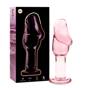 MODEL 6 ANAL PLUG BOROSILICATE GLASS PINK 12.5 CM -O- 4 CM