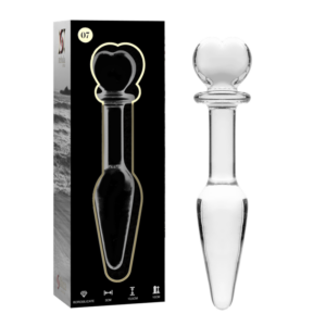 MODEL 7 ANAL PLUG BOROSILICATE GLASS CLEAR 13.5 CM -O- 3 CM