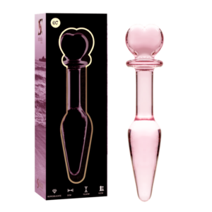 MODEL 7 ANAL PLUG BOROSILICATE GLASS PINK 13.5 CM -O- 3 CM