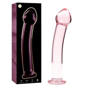 MODEL 11 DILDO BOROSILICATE GLASS PINK 16 CM -O- 3 CM