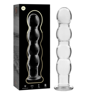 MODEL 10 DILDO BOROSILICATE GLASS CLEAR 16.5 CM -O- 3.5 CM