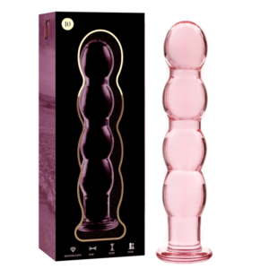 MODEL 10 DILDO BOROSILICATE GLASS PINK 16.5 CM -O- 3.5 CM