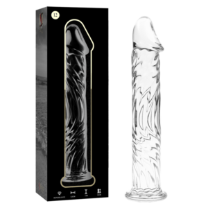 MODEL 12 DILDO BOROSILICATE GLASS CLEAR 17 CM -O- 3.5 CM