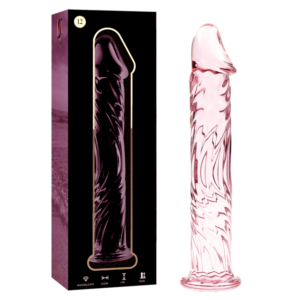 MODEL 12 DILDO BOROSILICATE GLASS PINK 17 CM -O- 3.5 CM