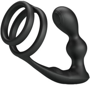 MARSHALL PENIS RING WITH VIBRATORY ANAL PLUG WITH REMOTE CONTROL