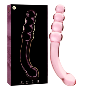 MODEL 14 DILDO BOROSILICATE GLASS PINK 18.5 CM -O- 3 CM