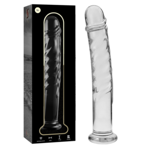 MODEL 16 DILDO BOROSILICATE GLASS CLEAR 18.5 CM -O- 3 CM