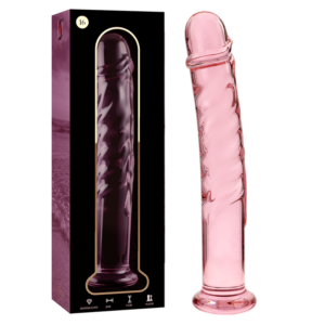 MODEL 16 DILDO BOROSILICATE GLASS PINK 18.5 CM -O- 3 CM