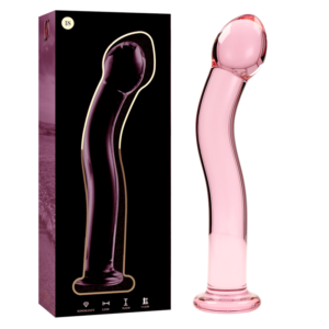 MODEL 18 DILDO BOROSILICATE GLASS PINK 18.5 CM -O- 3.5 CM