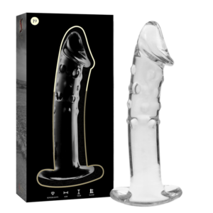 MODEL 19 DILDO BOROSILICATE GLASS CLEAR 18.5 CM -O- 4 CM